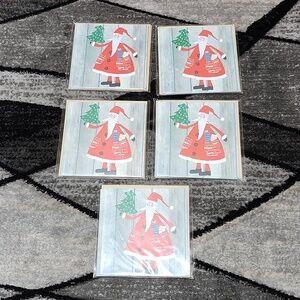 MICHAEL'S RUSTIC SANTA MERRY CHRISTMAS 30 BLANK NOTE GREETINGS CARDS & E…